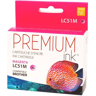 Premium Ink Inkjet Ink Cartridge - Alternative for Brother LC51M - Magenta - 1 Each