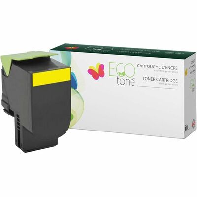 EcoTone Toner Cartridge - Remanufactured for Lexmark 71B1HY0 - Yellow