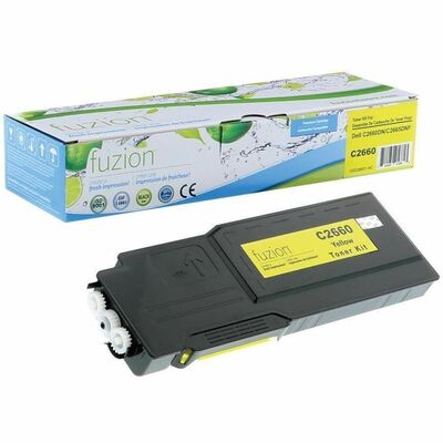 Fuzion Laser Toner Cartridge - Alternative for Dell (D2660Y) - Yellow Pack