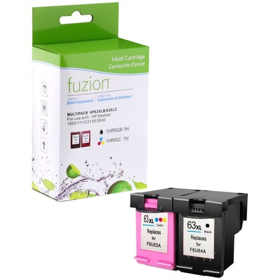 fuzion - Alternative for HP #63XL Remanufactured Inkjet Set - Black/CMY