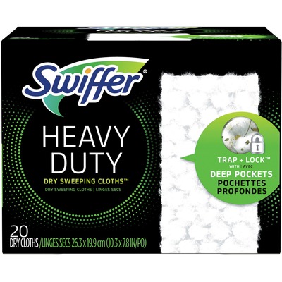Swiffer Heavy Duty Multi-Surface Dry Cloth Refills for Floor Sweeping and Cleaning