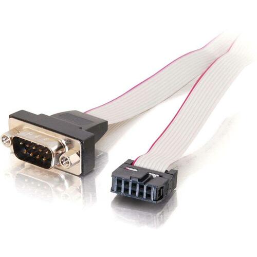 C2G 11in DB9 Male Serial Add-A-Port Adapter Cable - IDC Female - DB-9 Male Serial - 11"