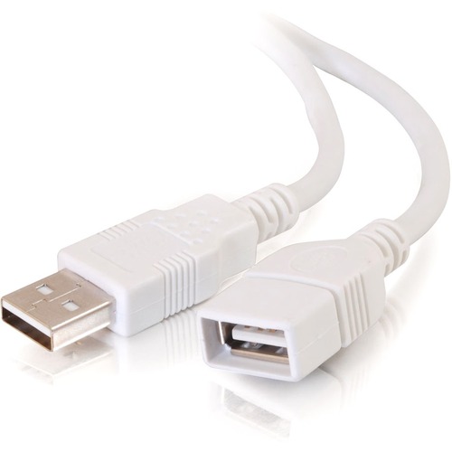 C2G USB Extension Cable - Type A Male - Type A Female - 2m - White - USB Cables - CGO19018