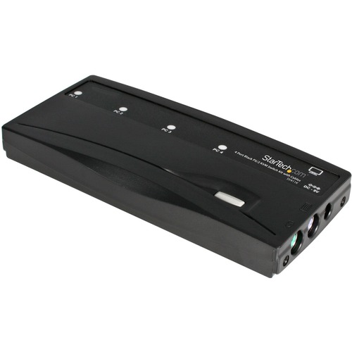 StarTech.com StarView SV411K - KVM switch - PS/2 - 4 ports - 1 local user - Control 4 PS/2 based computers with VGA video using this complete KVM kit with cables - ps2 kvm switch - 4 port ps2 kvm switch - vga kvm switch -kvm switch with cables