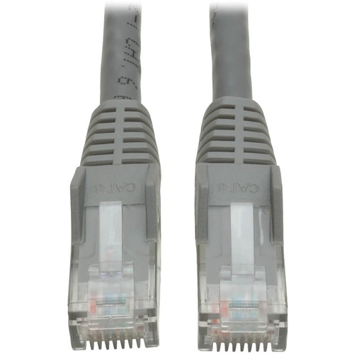 Eaton Tripp Lite Series Cat6 Gigabit Snagless Molded (UTP) Ethernet Cable (RJ45 M/M), PoE, Gray, 7 ft. (2.13 m) - 7ft - 1 x RJ-45 Male - 1 x RJ-45 Male - Gray