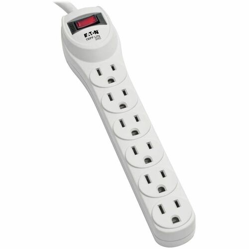 Tripp Lite by Eaton Protect It! 6-Outlet Home Computer Surge Protector, 2 ft. (0.61 m) Cord, 180 Joules - 6 x NEMA 5-15R - 1800 VA - 180 J - 120 V AC Input - 120 V AC Output