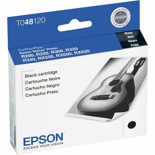 Epson 48 Original Ink Cartridge - Black - Inkjet - Standard Yield - 450 Pages - 1 Each