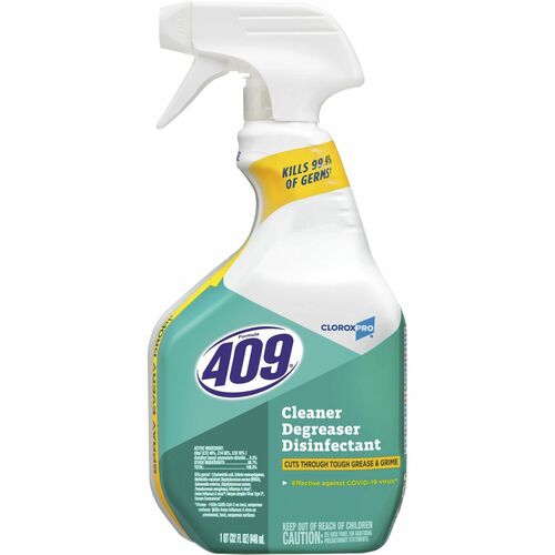 CloroxPro™ Formula 409 Cleaner Degreaser Disinfectant - For Nonporous Surface, Floor, Wall, Blinds, Tool, Hard Surface - 32 fl oz (1 quart) - 1 Each - Disinfectant, Phosphate-free, Rinse-free