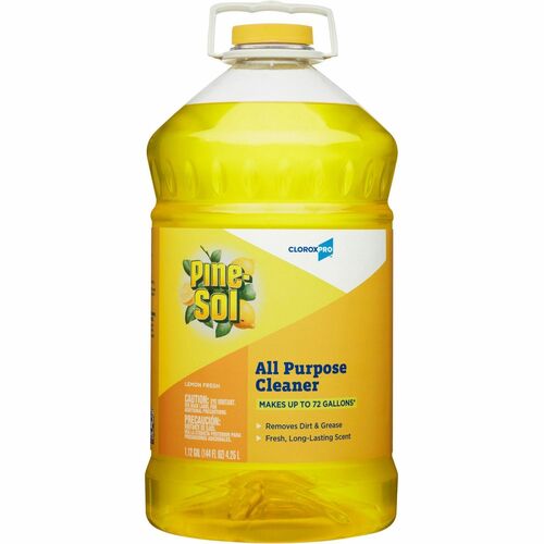 CloroxPro™ Pine-Sol All-Purpose Cleaner - Concentrate Liquid - 144 fl oz (4.5 quart) - Lemon Fresh Scent - 1 Each - Yellow