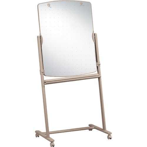 Quartet Reversible Total Erase Mobile Easel - 31" (2.6 ft) Width x 41" (3.4 ft) Height - White Surface - Neutral Metal Frame - Rectangle - 1 Each