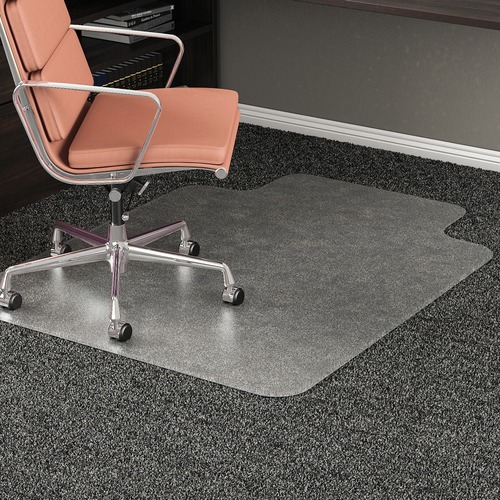 Deflecto RollaMat for Carpet - Carpeted Floor - 53" (1346.20 mm) Length x 45" (1143 mm) Width - Vinyl - Clear - Carpet Chair Mats - DEFCM15233
