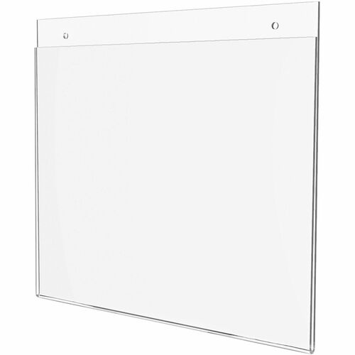 Deflecto Classic Image Wall Mount Sign Holders  - 11" (279.40 mm) Width x 8.50" (215.90 mm) Height - Plastic - Clear