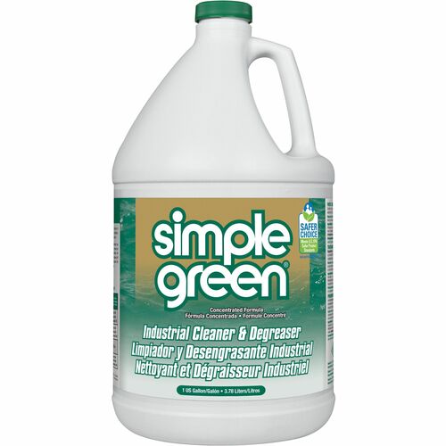 Simple Green Industrial Cleaner/Degreaser - Concentrate - 128 fl oz (4 quart) - Original Scent - 1 Each - Non-toxic, Non-flammable, Non-alcohol, Pleasant Scent, Non-abrasive - White = SMP13005