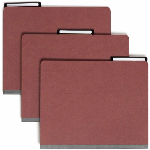 Smead Pressboard Classification Folders with SafeSHIELD® Coated Fastener Technology - Letter - 8 1/2" x 11" Sheet Size - 2" Expansion - Prong K Style Fastener - 2" Fastener Capacity for Folder - 1/3 Tab Cut - 2 Divider(s) - 25 pt. Folder Thickness - P