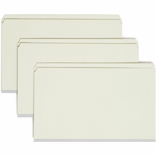 Smead Straight Tab Cut Legal Recycled Fastener Folder - 8 1/2" x 14" - 2" Expansion - 2 x 2S Fastener(s) - 2" Fastener Capacity for Folder - Pressboard - Gray, Green - 60% Recycled