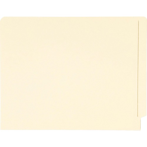 Smead Straight Tab Cut Letter Recycled End Tab File Folder - 8 1/2" x 11" - 3/4" Expansion - Manila - Manila - 10% Recycled - 100 / Box