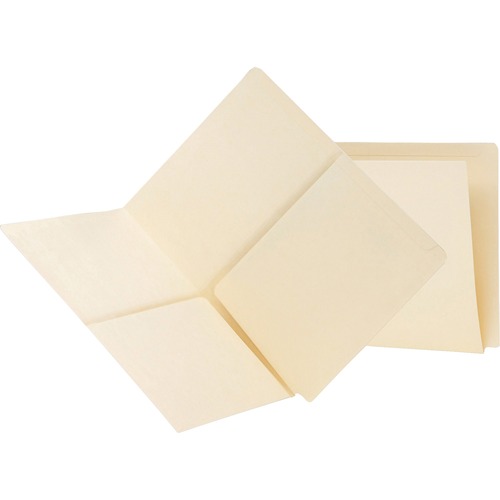 Smead Straight Tab Cut Letter Recycled File Pocket - 8 1/2" x 11" - 2 Pocket(s) - Manila - 10% Recycled - 25 / Box