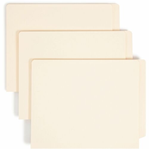 Smead Straight Tab Cut Letter Recycled End Tab File Folder - 1 1/2" Folder Capacity - 8 1/2" x 11" - 1 1/2" Expansion - Manila - 10% Recycled - 50 / Box