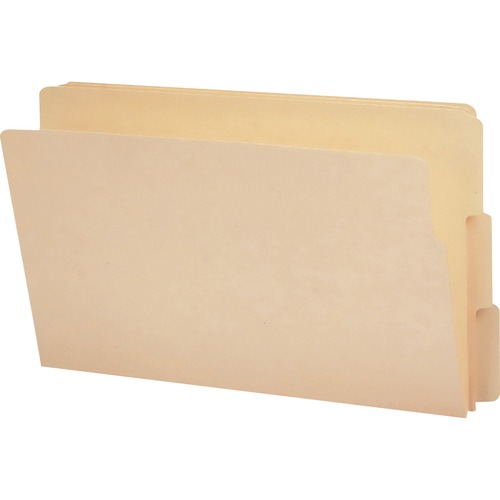 Smead End Tab Manila Folders with Shelf-Master® Reinforced Tab - Legal - 8 1/2" x 14" Sheet Size - 3/4" Expansion - 1/3 Tab Cut - Assorted Position Tab Location - 11 pt. Folder Thickness - Manila - 10% Recycled - 100 / Box