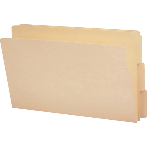 Smead Shelf-Master 1/3 Tab Cut Legal Recycled End Tab File Folder - 8 1/2" x 14" - 3/4" Expansion - End Tab Location - Assorted Position Tab Position - Manila - 10% Recycled - 100 / Box