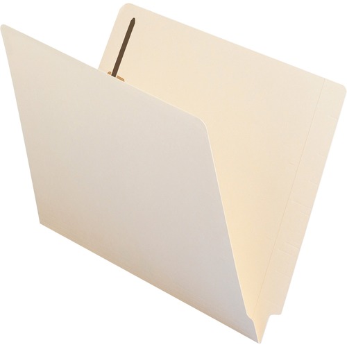 Smead Straight Tab Cut Letter Recycled Fastener Folder - 8 1/2" x 11" - 3/4" Expansion - 2 x 2B Fastener(s) - Manila - Manila - 10% Recycled - 50 / Box