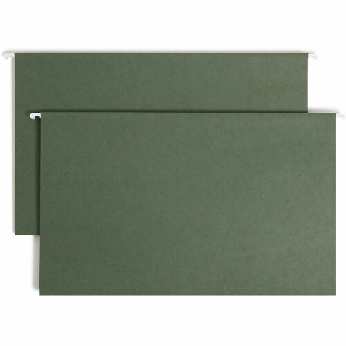 Smead Legal Recycled Hanging Folder - 8 1/2" x 14" - 2" Expansion - 11 pt. - Vinyl - Standard Green - 10% Recycled - 25 / Box