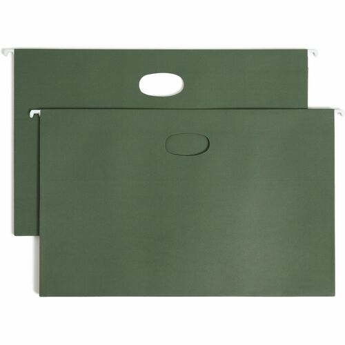 Smead Legal Recycled Hanging Folder - 8 1/2" x 14" - 1 3/4" Expansion - 11 pt. - Standard Green - 30% Recycled - 25 / Box