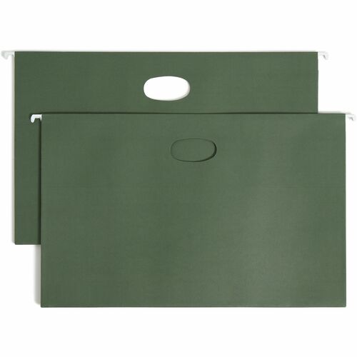 Smead Hanging File Pockets, 3-1/2 Inch Expansion, Legal Size, Standard Green, 10 Per Box (64320) - 8 1/2" x 14" - 3 1/2" Expansion - Standard Green - 30% Recycled