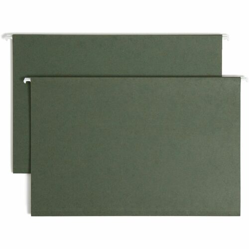 Smead Legal Recycled Hanging Folder - 1" Folder Capacity - 8 1/2" x 14" - 1" Expansion - Pressboard - Standard Green - 10% Recycled - 25 / Box