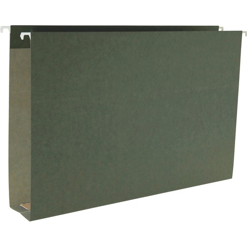 Smead Legal Recycled Hanging Folder - 2" Folder Capacity - 8 1/2" x 14" - 2" Expansion - Pressboard - Standard Green - 10% Recycled - 25 / Box - Hanging Box Bottom Folders - SMD64359
