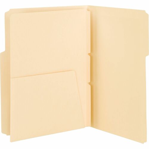 Smead Self-Adhesive Folder Dividers with Pockets - For Letter 8 1/2" x 11" Sheet - Manila - Manila - 25 / Pack