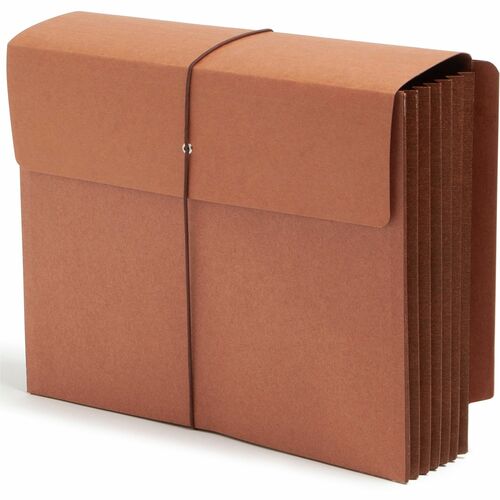 Smead Letter Recycled File Wallet - 8 1/2" x 11" - 5 1/4" Expansion - Redrope - 30% Recycled - 10 / Box