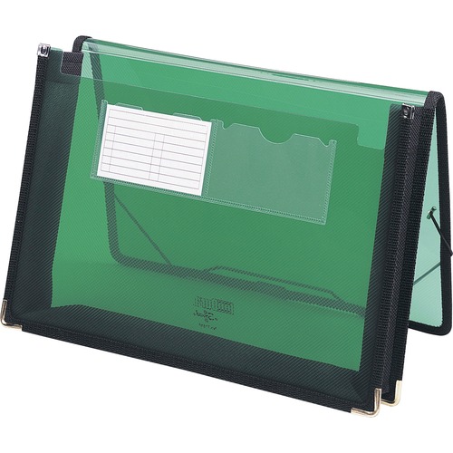 Smead Letter File Wallet - 8 1/2" x 11" - 200 Sheet Capacity - 2 1/4" Expansion - 2 Front Pocket(s) - Polypropylene - Green - 1 Each
