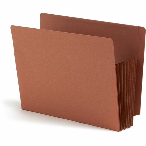 Smead TUFF Straight Tab Cut Letter Recycled File Pocket - 8 1/2" x 11" - 7" Expansion - Redrope - Redrope - 100% Recycled - 5 / Box