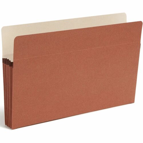 Smead Straight Tab Cut Legal Recycled File Pocket - 8 1/2" x 14" - 3 1/2" Expansion - Top Tab Location - Redrope, Kraft - Redrope - 30% Recycled - 25 / Box