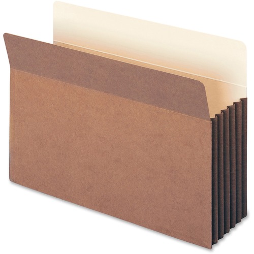 Smead TUFF Straight Tab Cut Legal Recycled File Pocket - 8 1/2" x 14" - 1200 Sheet Capacity - 5 1/4" Expansion - Redrope - Redrope - 30% Recycled - Expanding Pockets - SMD74390