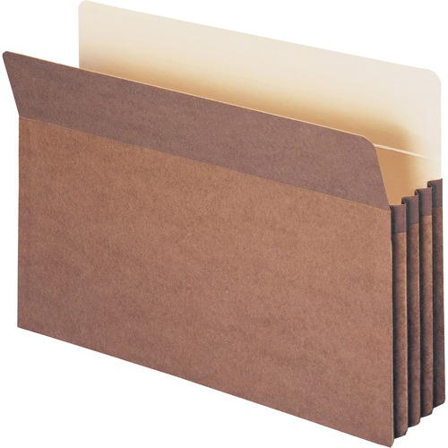 Smead Straight Tab Cut Legal Recycled File Pocket - 8 1/2" x 14" - 3 1/2" Expansion - Redrope - Redrope - 30% Recycled - 50 / Box