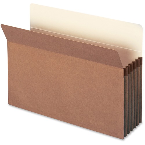 Smead Straight Tab Cut Legal File Pocket - Legal - 8 1/2" x 14" Sheet Size - 5 1/4" Expansion - Redrope - Kraft - Recycled - 50 / Box