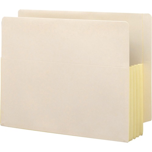 Smead End Tab File Pocket, Reinforced Straight-Cut Tab, 3-1/2" Expansion, Fully-Lined Gusset, Letter Size, Manila, 10 per Box (75164) - 8 1/2" x 11" - 800 Sheet Capacity - 3 1/2" Expansion - Manila - 10% Recycled - 10 / Box
