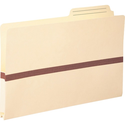 Smead Manila File Pockets with 2/5-Cut Tab - Legal - 8 1/2" x 14" Sheet Size - 1" Expansion - 2/5 Tab Cut - 11 pt. Folder Thickness - Manila - Recycled - 1 Each