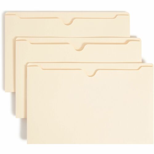Smead Legal Recycled File Jacket - 8 1/2" x 14" - 1" Expansion - 11 pt. - 2 Plys - Manila - Reinforced, Slip Resistant - 10% Recycled - 50 / Box