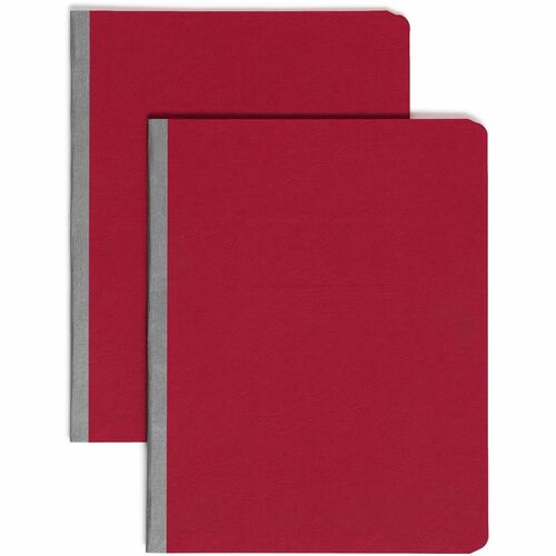 Smead Premium Pressboard Report Cover, Metal Prong with Compressor, Side Fastener, 3" Capacity, Letter Size, Bright Red, 25 per Box (81252) - 8 1/2" x 11" - 600 Sheet Capacity - 3" Expansion - 1 Fastener(s) - 3" Fastener Capacity for Folder - Premium Pres