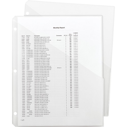Smead Letter File Jacket - 8 1/2" x 11" - Poly - Clear - 5 / Pack