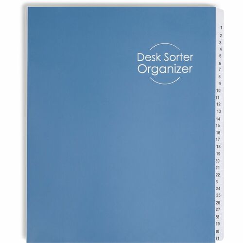 Smead Daily/Monthly Desk File/Sorter - Digit - 1-31 - Letter - 8.50" Width x 11" Length - Blue Divider - Recycled - 1 Each