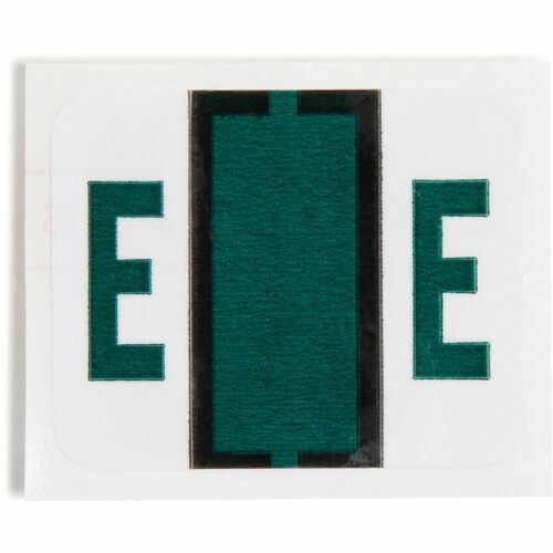 Smead BCCR Bar-Style Color-Coded Labels - "E" - 1 1/4" Width x 1" Length - Dark Green - 500 / Roll