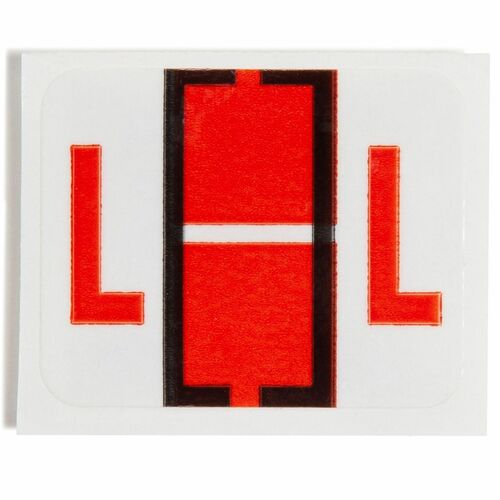 Smead BCCR Bar-Style Color-Coded Labels - "Alphabet" - 1 1/4" Width x 1" Length - Dark Orange - 500 / Roll - 500 / Roll