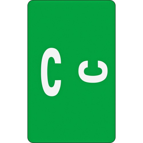 Smead AlphaZ ACCS Color-Coded Labels - "C" - 1" Width x 1 5/8" Length - Dark Green - 10 / Sheet - 100 / Pack
