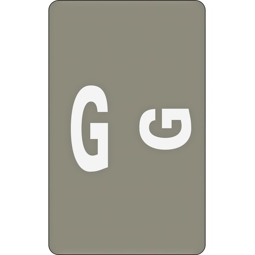 Smead AlphaZ ACCS Color-Coded Labels - "G" - 1" Width x 1 5/8" Length - Gray - 10 / Sheet - 100 / Pack