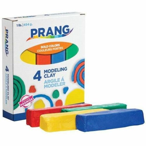 Prang Modeling Clay - Clay Craft - 4 Piece(s) - 4 / Box - Red, Blue, Green, Yellow