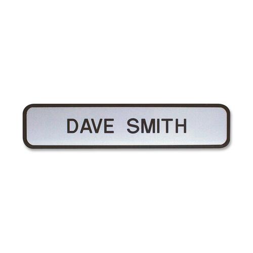 Xstamper Designer Framed Wall/Door Sign - 1 Each - 8" Width x 2" Height - Wall Mountable - Mounting Hardware - Outdoor - Plastic - Black